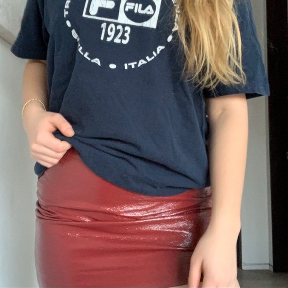 PLEATHER SKIRT - Picture 3 of 4